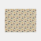 ヴィンテージのカブトムシ フリースブランケット (正面(横))