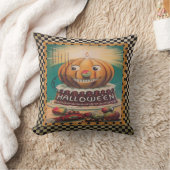 ヴィンテージのカボチャおよび糖菓 クッション (ブランケット)