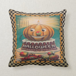 ヴィンテージのカボチャおよび糖菓 クッション