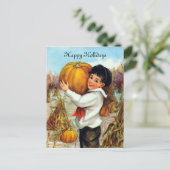 ヴィンテージのカボチャ シーズンポストカード (スタンド正面)