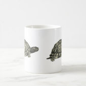 ヴィンテージのカメのイラストレーション コーヒーマグカップ (中央)