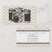 ヴィンテージのカメラのシェブロンのカメラマンの名刺 名刺 (正面/裏面)