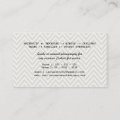 ヴィンテージのカメラのシェブロンのカメラマンの名刺 名刺 (裏面)