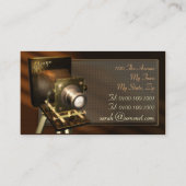 ヴィンテージのカメラのプロフィールカード 名刺 (裏面)