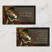 ヴィンテージのカメラのプロフィールカード 名刺 (正面/裏面)