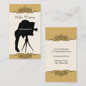 ヴィンテージのカメラの報酬の紙の名刺 名刺 (正面/裏面)