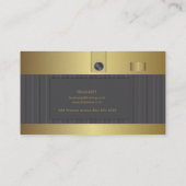 ヴィンテージのカメラの金ゴールド 名刺 (裏面)