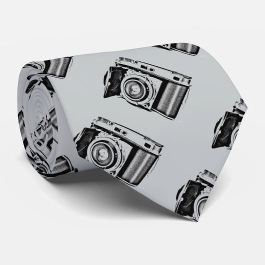 ヴィンテージのカメラのphotogapherのタイ ネクタイ (ロール)