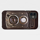 ヴィンテージのカメラのrolleicordのアール・デコ Case-Mate iPhoneケース (裏面(横))
