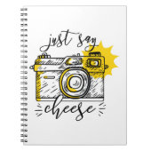 ヴィンテージのカメラはちょうどチーズを言います ノートブック (正面)