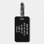 ヴィンテージのカメラレンズ ラゲッジタグ (裏面縦)