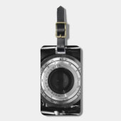 ヴィンテージのカメラレンズ ラゲッジタグ (正面縦)