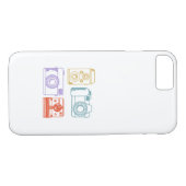 ヴィンテージのカメラ手描きのレトロ色のパステル Case-Mate iPhoneケース (裏面(横))