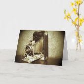 ヴィンテージのカメラ カード (黄色い花)