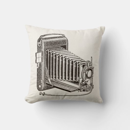 ヴィンテージのカメラ-旧式なカメラの写真撮影のレトロ クッション (正面)