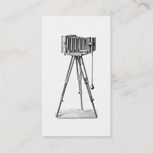 ヴィンテージのカメラ-旧式なカメラの写真撮影の黒 名刺 (正面)