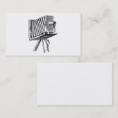 ヴィンテージのカメラ-旧式なカメラの写真撮影の黒 名刺 (正面/裏面)