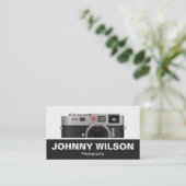 ヴィンテージのカメラQRコードプロフェッショナルのカメラマン 名刺 (スタンド正面)