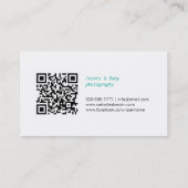 ヴィンテージのカメラQRコードプロフェッショナルのカメラマン 名刺 (裏面)