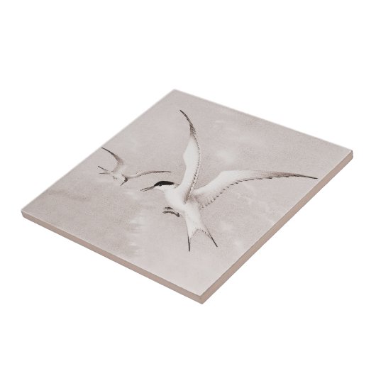 ヴィンテージのカモメによってカスタマイズレトロのカモメのテンプレート タイル (側面)