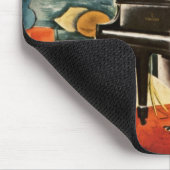 ヴィンテージのカラフルなSteinwayのピアノ楽器の広告の芸術 マウスパッド (コーナー)