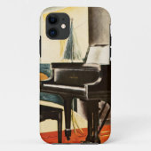 ヴィンテージのカラフルなSteinwayのピアノ楽器の広告の芸術 Case-Mate iPhoneケース (裏面)