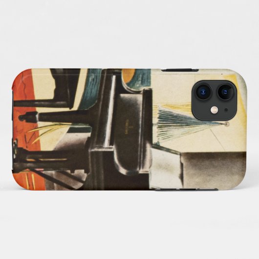 ヴィンテージのカラフルなSteinwayのピアノ楽器の広告の芸術 Case-Mate iPhoneケース (裏面(横))