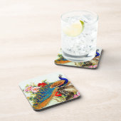 ヴィンテージのカラフルの孔雀 コースター (右側)