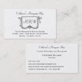 ヴィンテージのカーテンのTassleフレームのモノグラムのデザインの店 名刺 (正面/裏面)