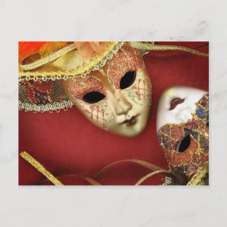 ヴィンテージのカーニバルのマスク ポストカード