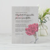 ヴィンテージのカーネーションの結婚式招待状 招待状 (スタンド正面)