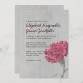 ヴィンテージのカーネーションの結婚式招待状 招待状 (正面/裏面)