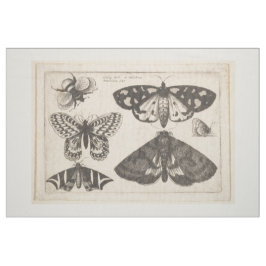 ヴィンテージのガの蝶蜂の昆虫のタペストリー(65) ファブリック