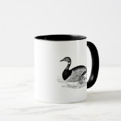 ヴィンテージのガチョウのイラストレーション- 1800'sガチョウのテンプレート マグカップ (正面右)