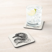 ヴィンテージのガラガラヘビのハ虫類のヘビのテンプレート コースター (右側)