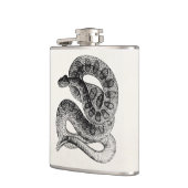 ヴィンテージのガラガラヘビのハ虫類のヘビのテンプレート フラスク (左)