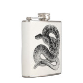 ヴィンテージのガラガラヘビのハ虫類のヘビのテンプレート フラスク (右)