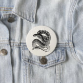 ヴィンテージのガラガラヘビのハ虫類のヘビのテンプレート 缶バッジ (インサイチュ)