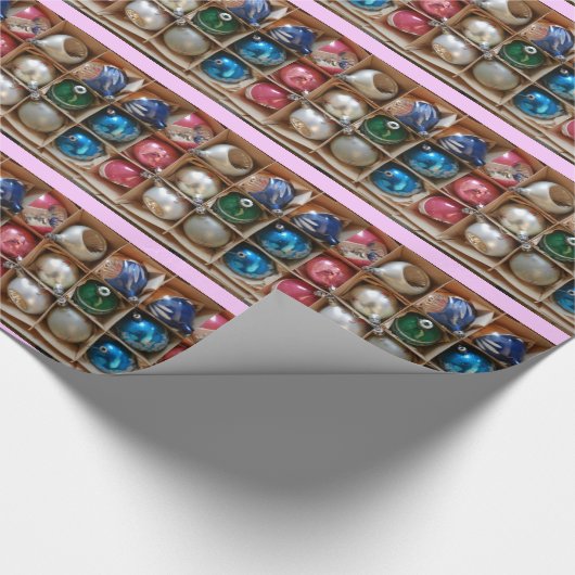 ヴィンテージのガラス反射器は写真を飾ります ラッピングペーパー (角)