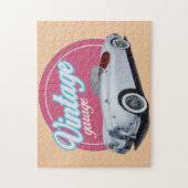 ヴィンテージのガレージのジャガー ジグソーパズル (縦)