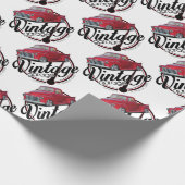 ヴィンテージのガレージのトラック ラッピングペーパー (角)