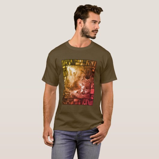 ヴィンテージのガーデン宗教芸術の苦悩 Tシャツ (正面フル)