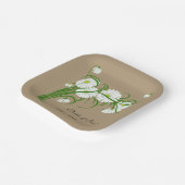 ヴィンテージのガーベラ ダイサンフラワー ウェディング ペーパープレート (傾斜あり)