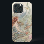 ヴィンテージのガーリー海の下の美しい人魚 iPhone 13 PROケース<br><div class="desc">海の下で美しいヴィンテージマーメイドデコールのケース。</div>