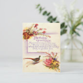 ヴィンテージのキジ 1917 ヘザーの誕生日 ポストカード (スタンド正面)