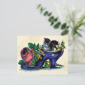 ヴィンテージのキットインレディースシューハガキ ポストカード (スタンド正面)