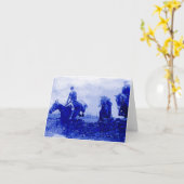 ヴィンテージのキツネ狩りのメッセージカード カード (黄色い花)