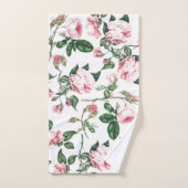 ヴィンテージのキャベツバラの花のBathタオルセット バスタオルセット (ハンドタオル)