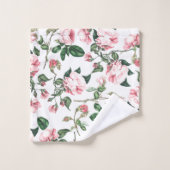 ヴィンテージのキャベツバラの花のBathタオルセット バスタオルセット (ウォッシュタオル)