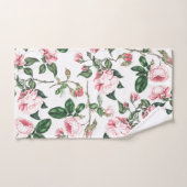 ヴィンテージのキャベツバラの花のBathタオルセット バスタオルセット (ハンドタオル)